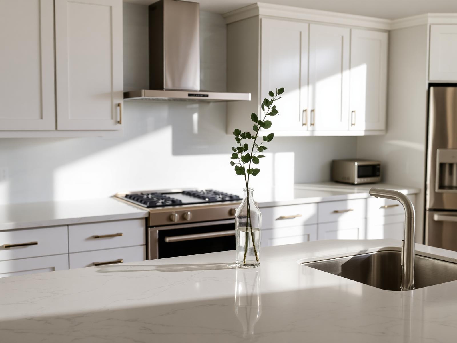 Sparkling kitchen countertop after a Scent and Fresh clean